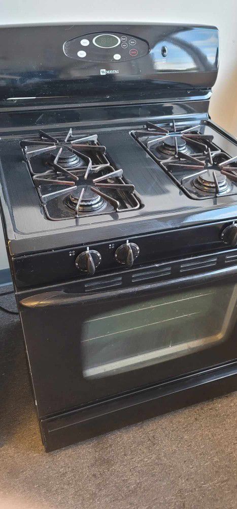Black natural gas stove with warranty 