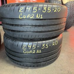 20” tires michelin 245/35/20 semi new with free installation $200 both