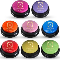 NEW - Dog Cat Talking Buttons 8-Pack Recordable for Communication & Training Buzzer