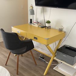 Work Desk W/printer, Chair & Lamp 