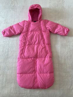 New, Pink BabyGap Down Fill Warm snowsuit Size 3-6M
