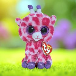 Twigs: TY Beanie Boo, Sparkly Purple eyes, ears & hooves, 2014, 6"