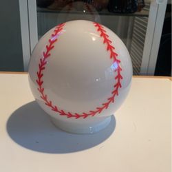 Vintage Glass Baseball Lamp Shade Globe Light Diffuser Milk Glass Light Fixture