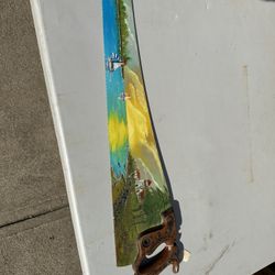 Hand Painted Saw
