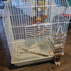 birds cage w supplies