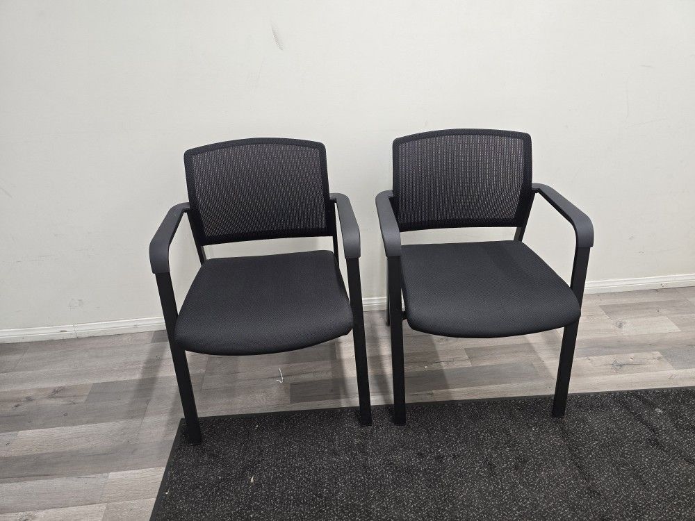 6 Stackable Mesh Office/reception Chairs