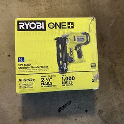 RYOBI ONE+ 18V AirStrike 16-Gauge Cordless Finish Nailer (Tool Only)