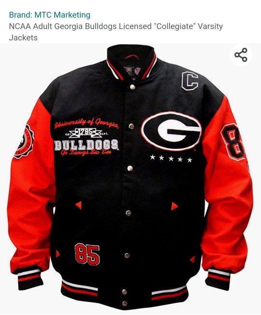 UGA Bulldogs Varsity Jacket M