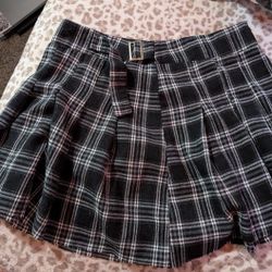 Plaid Mini Skirt 