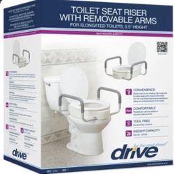 Toilet Seat Riser With Removable Arms 