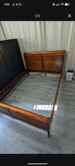 Bed Frame (Real Wood, Queen)