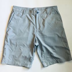 Adidas Golf Shorts Mens 34 Gray ClimaLite Performance Flat Front Casual