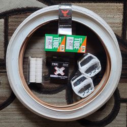 NEW Bicycle Bmx Parts Bundle 20" White