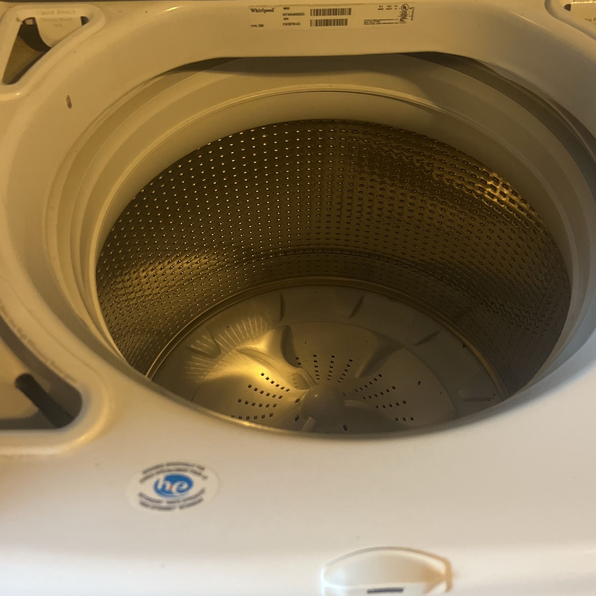 Whirlpool washer, stainless steel tub excellent condition