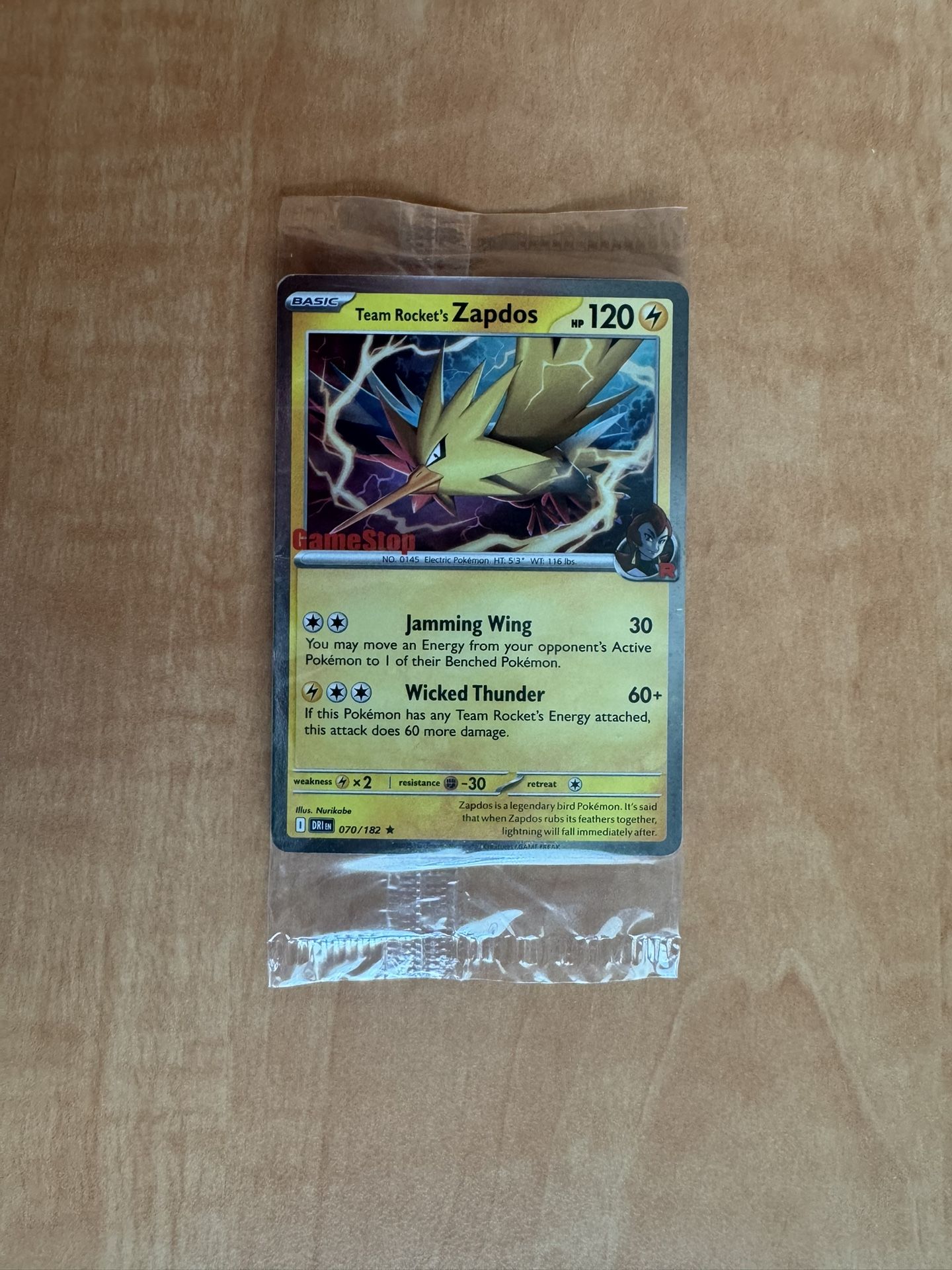 Pokémon Zapdos GameStop Promo – Destined Rivals Release (Sealed)