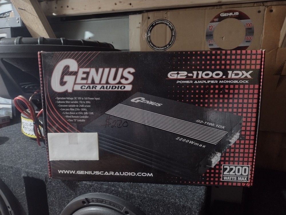New Genius Audio 2200w Max Power Monoblock Class D Amplifier $260 Each