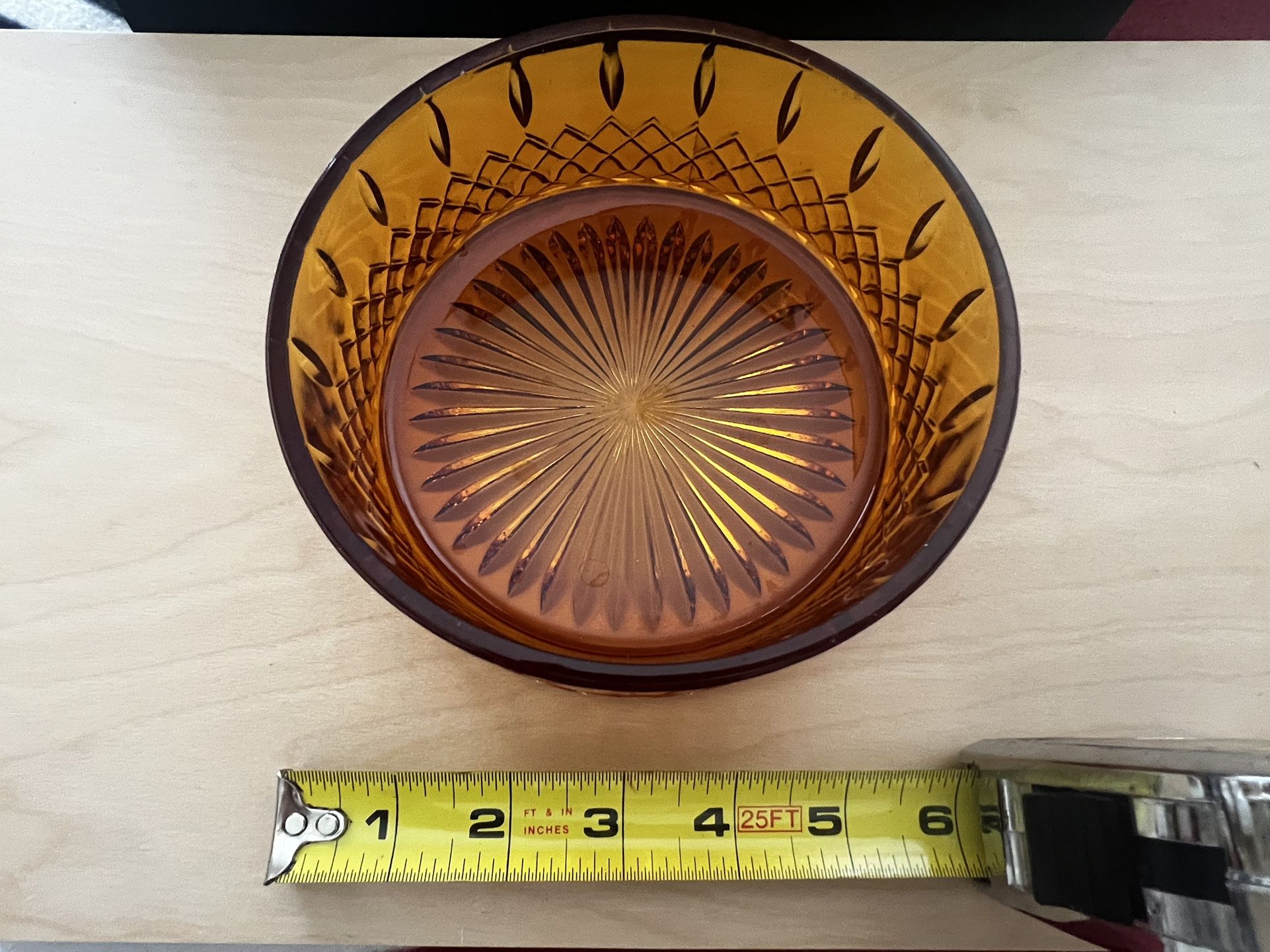 Classic MCM Amber Colored Glass Bowl