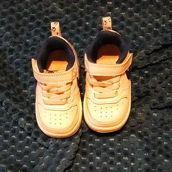 Boys white and blue sneakers