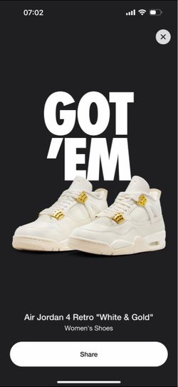 Air Jordan 4 retro “white and gold”