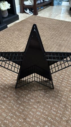 Star Black Metal Tray/Decor 17”x17”x3”