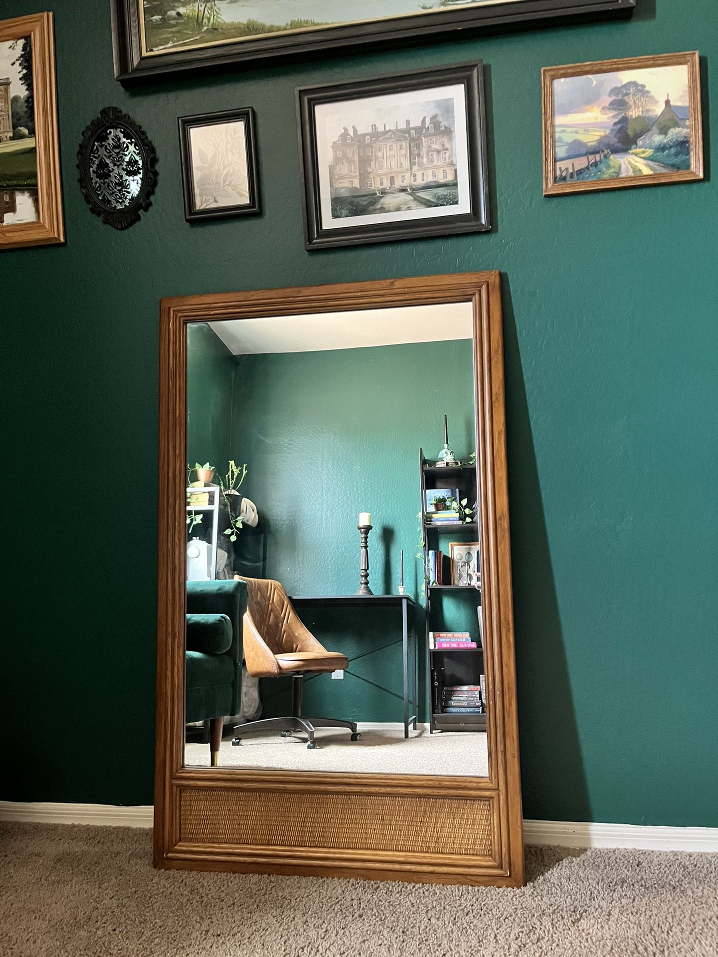 Vintage/Boho Drexel Wood Frame Mirror
