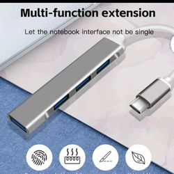 Mini USB Type C Hub 4Port Adapter 
USB3.1Multi Splitter 4in1 Docking Station 
UltraSlim SuperSpeed Aluminum For Computer   Laptop PC