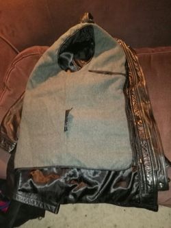 Leather coat