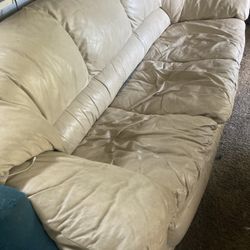 Couch, ottoman, and barstools