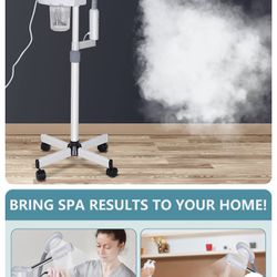 2 in 1 Facial Steamer Salon Spa Hot Ozone Machine Beauty Equipment Mist Stand 