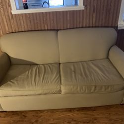 FREE beige couch with pull out bed