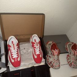 Patent Leather Prada America's Cup biker fabric sneaker