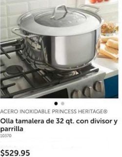 Tamalera 32Qt con parilla y divisores