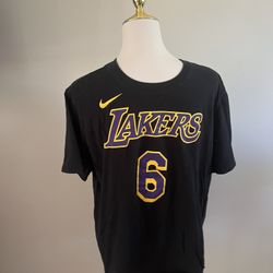 LeBron James Los Angeles Lakers Nike Earned Edition Name & Number T-Shirt - Black Large