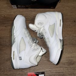 Air Jordan 5 White Metallic 
