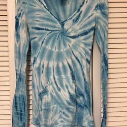 Hard Tail Forever Blue Tie Dye Sweatshirt Lightweight Top - Size Small - VGUC