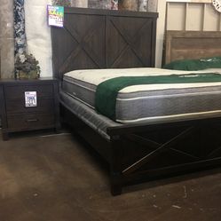 Queen Bed Frame With Nightstand ( Last One ) $699