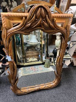 Large Carved wooden mirror