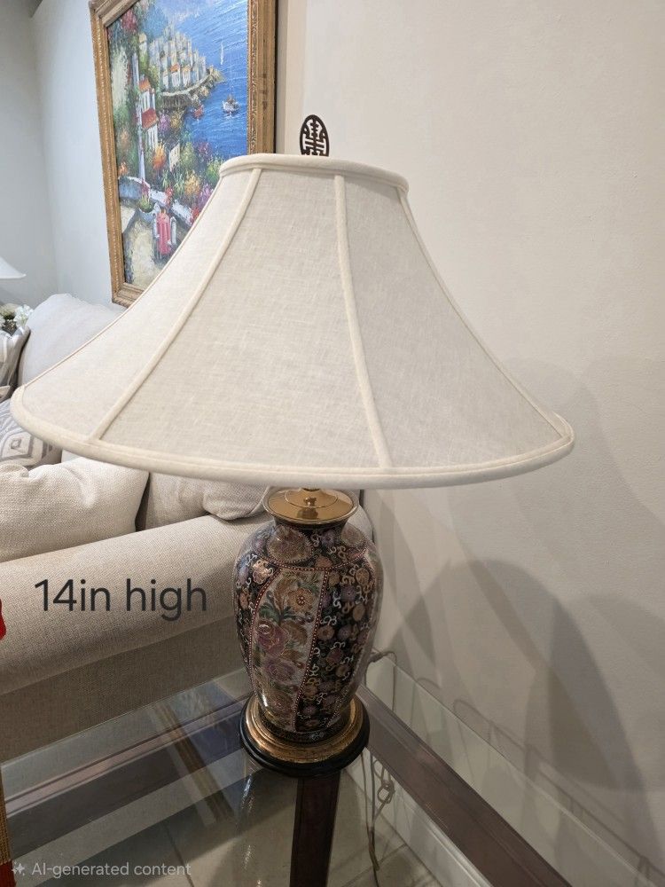 2 Porcelain Oriental Lamps