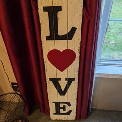 Wood Love Sign