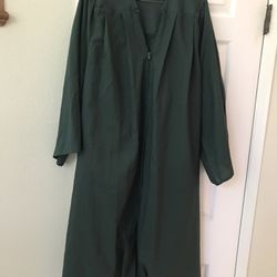 Academic Green Graduation Gown Only, 5’2”-5’3”