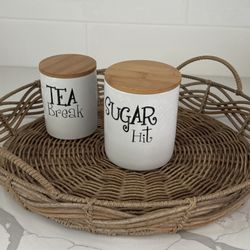 Round Wicker Tray 
