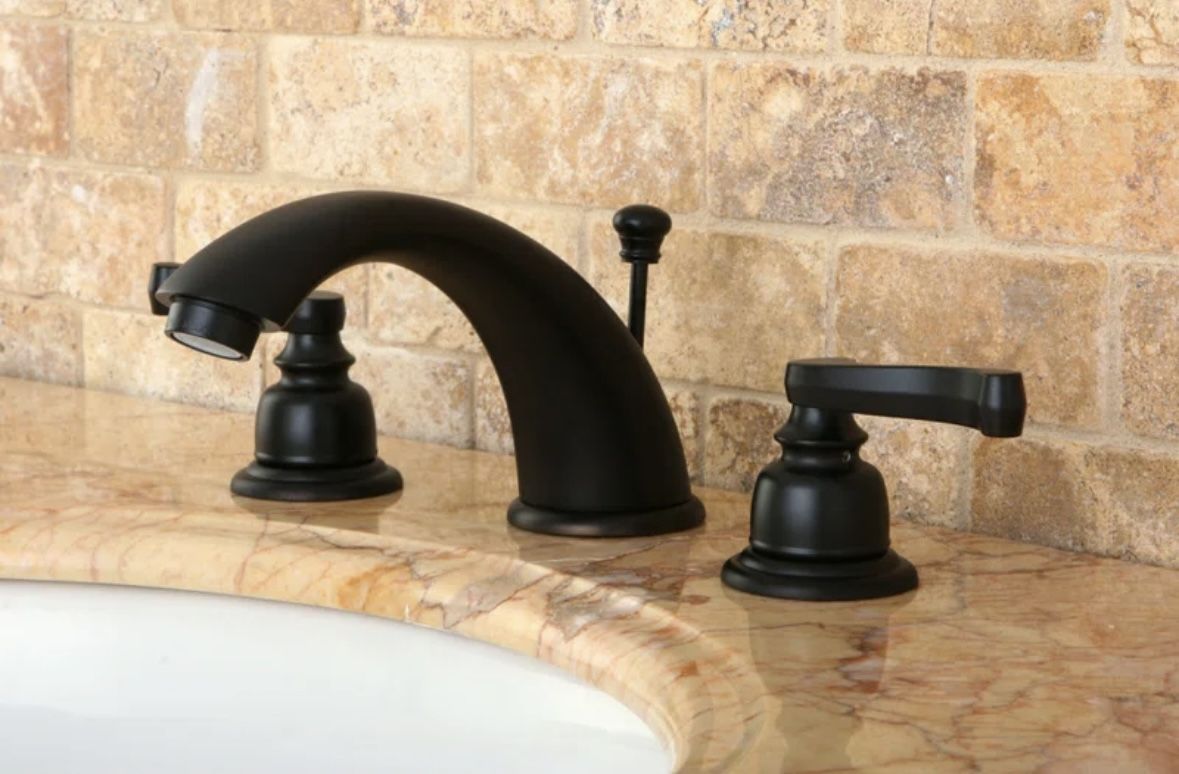 (2) **New** 8” Bronze Bath Faucet Sets
