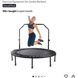 50” Rebounder Trampoline w Bar (for adults)