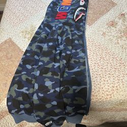 Bape Hoodie Blue Camo