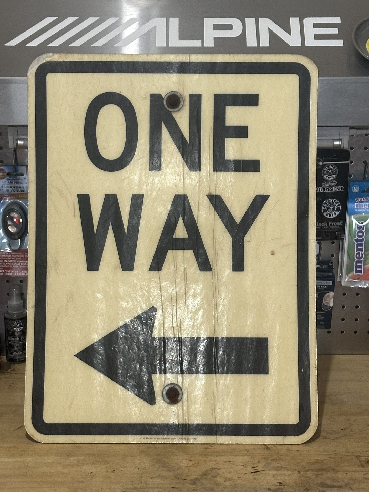Hard Plastic One Way Sign 24”x18”