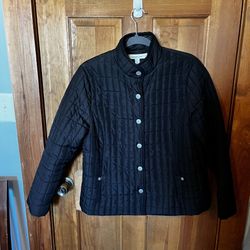 Ladies Croft & Barrow Quilted Jacket PM Black
