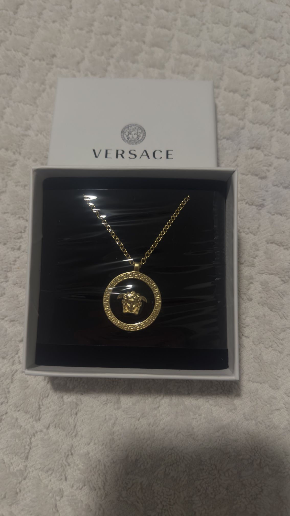 Gold Medusa Style Pendant Necklace – Fashion Jewelry, Gift Box, New