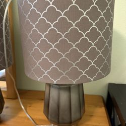 2 Gray Table Lamps