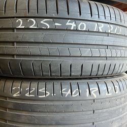 🛞PAIR OF USED TIRES🛞 225/40/20 PIRELLI RUNFLATS •INSTALLED/BALANCED•