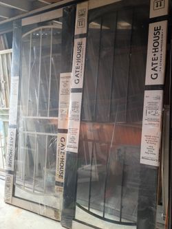 36x96 security door heavy duty black Left hand,white right hand, available now